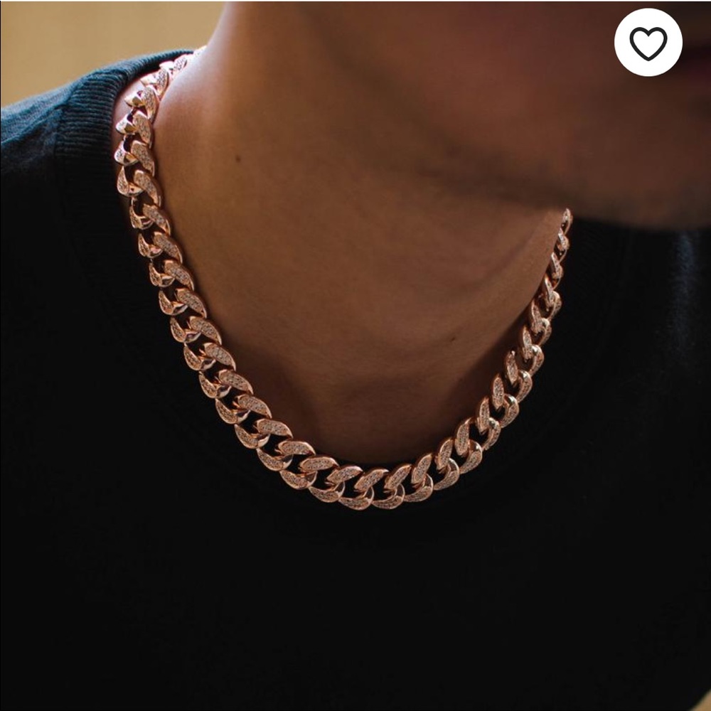 RH Macy & Co. Macy’s 18k Rose Gold chain link 17” chunky necklace